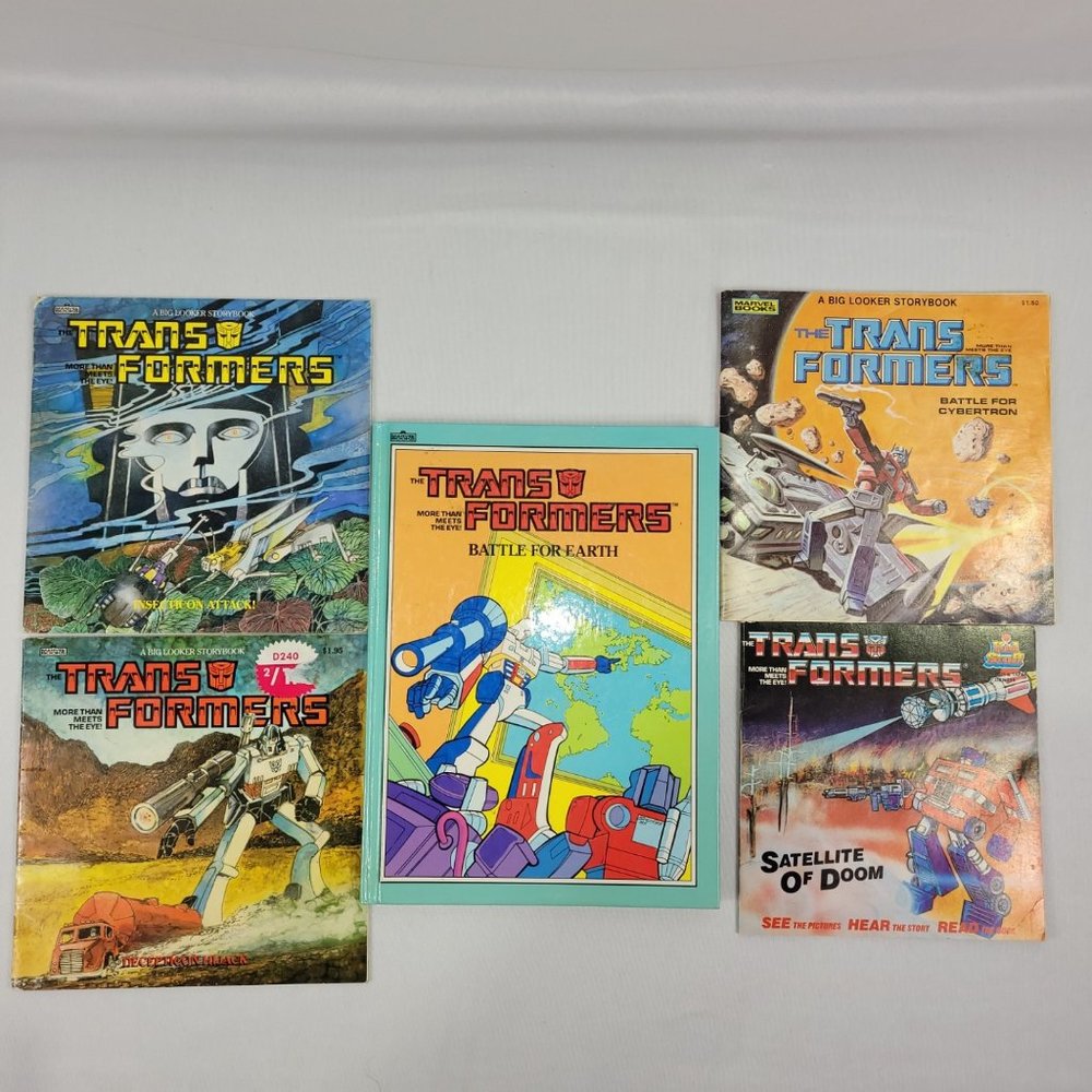 The Transformers Kids 5 Vintage 1984 Book Lot by Marvel Books
